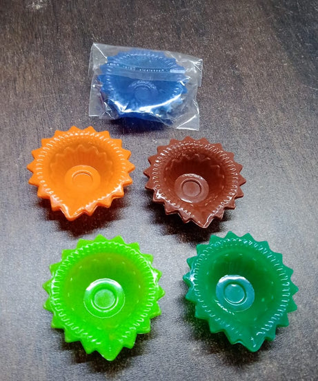 Silicone Diya for Diwali Attractive Design Colourful Diya Combo, Diwali (Mix Design /1 Pc)