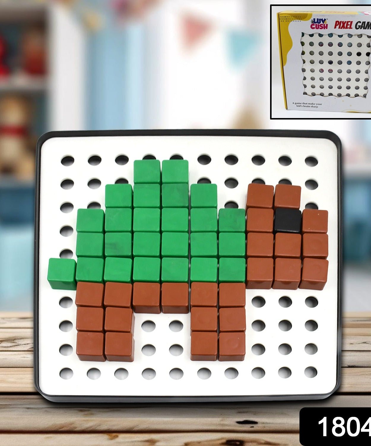 Pixel Cubes Toy for Children Early Education, Pixel Game Educational Board Games Board, Birthday Gift for Kids, Learning Math Toy, Brain Games, Math Puzzle (Approx 180 Cubes With Pixel Board & Book)