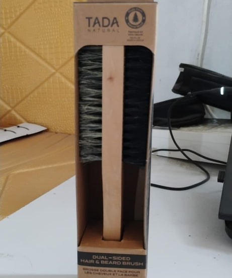 2 in 1 Dual Side Hair Bristle Beard Brush for Men Beard Comb (1 Pc)