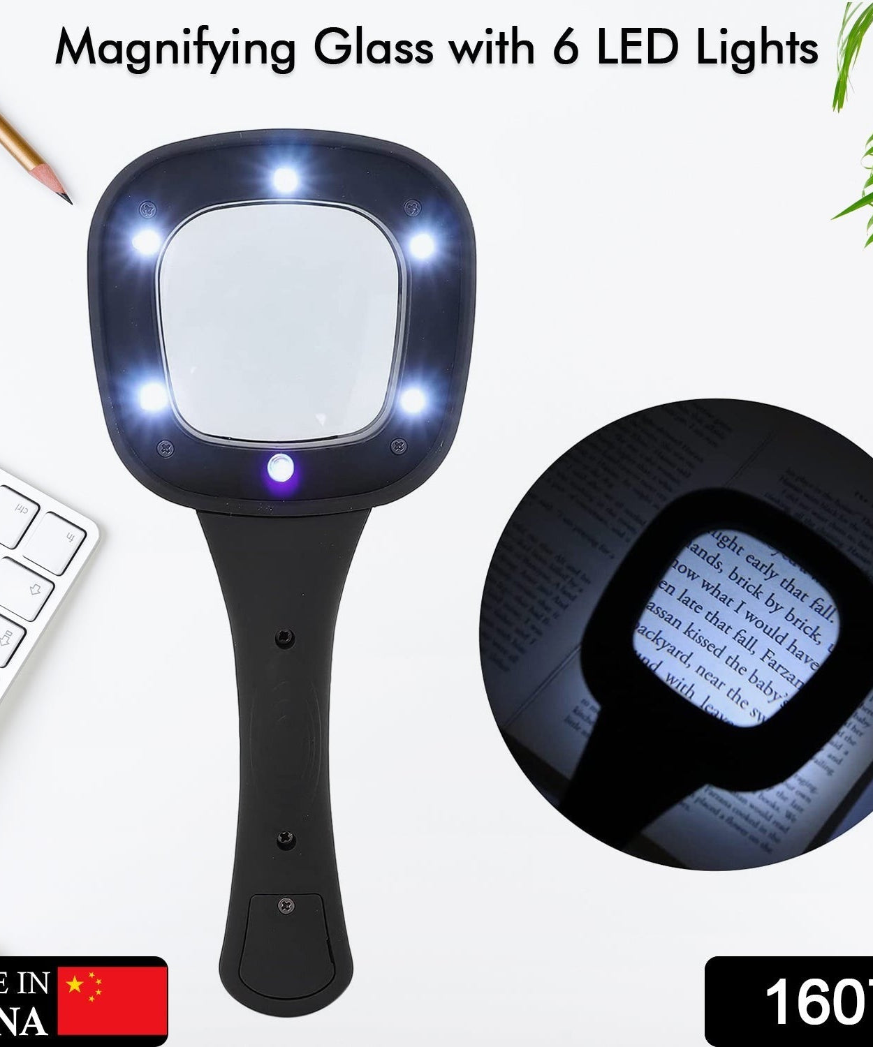 Illuminated magnifier for reading and inspection