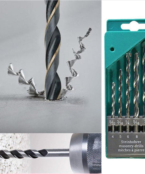 Metal drill bits in various colors, set of 5.