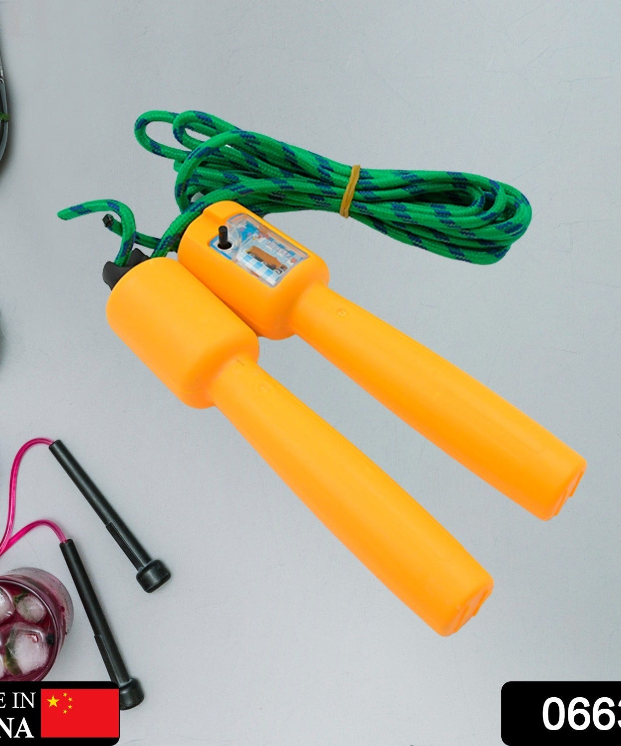 Jump Rope Electronic Counting  Skipping Rope Adjustable Jumping Rope for Men, Women and Children,Fitness Jump Rope for Aerobic Exercise Like Speed Training, Endurance Training and Fitness Gym (2.5Mtr)