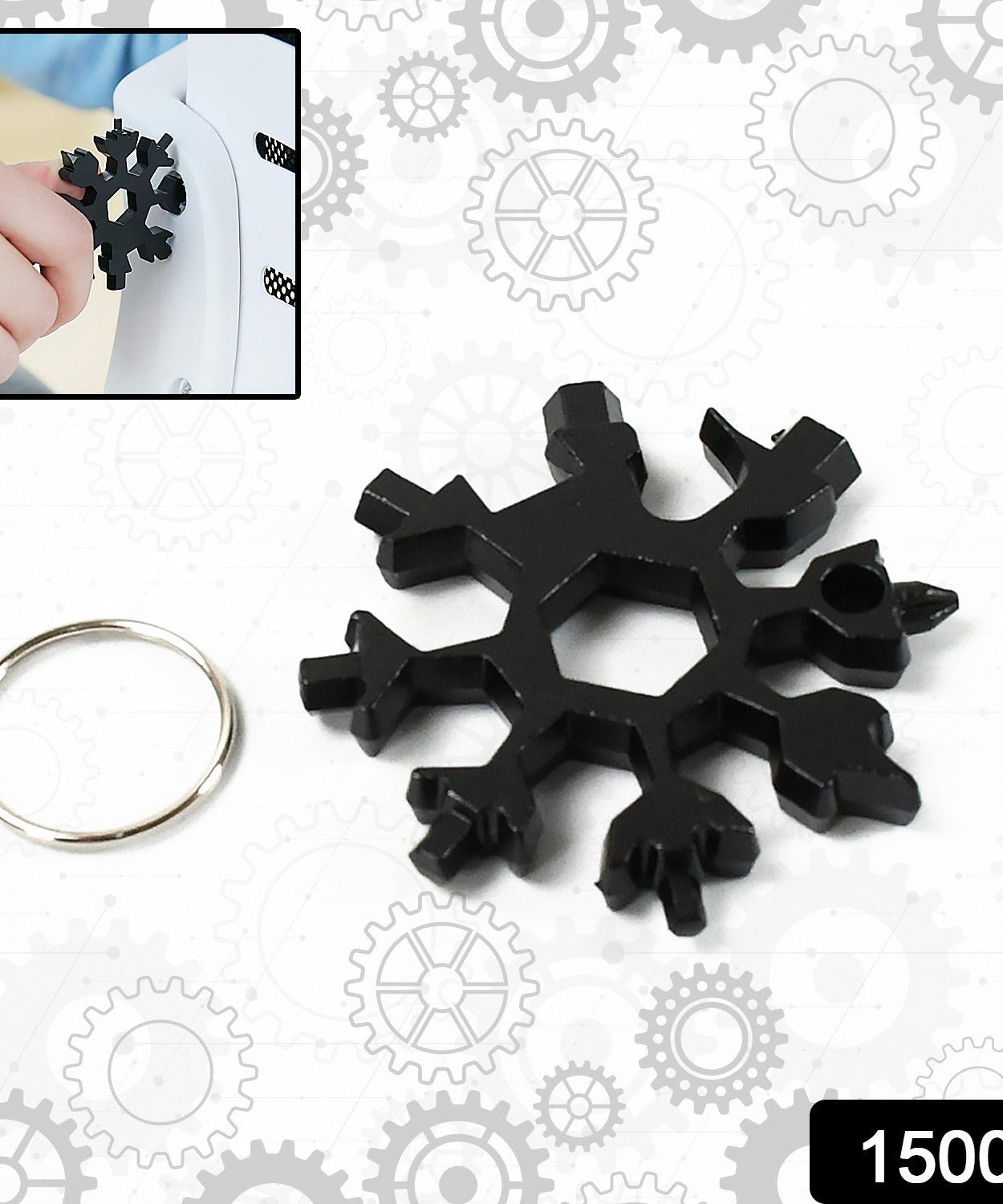 Durable 18-in-1 Snowflake Multi-Tool – Portable Bottle Opener, Phillips Screwdriver & Wrench Kit