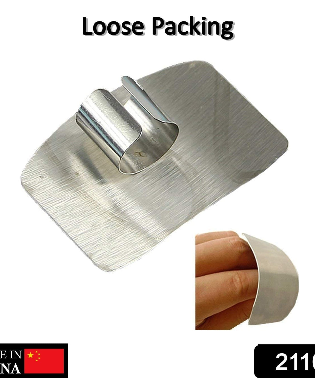 Two finger grip cutting protector in stainless steel