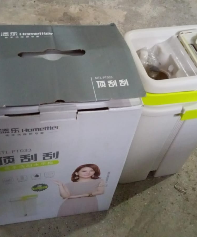 Mop and bucket set for efficient floor cleaning