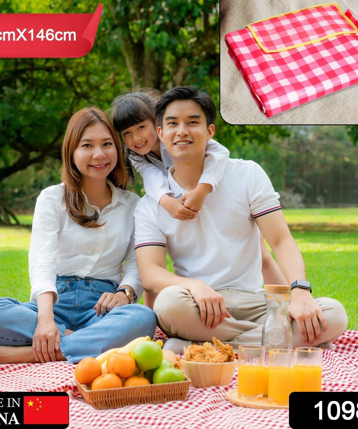 Waterproof picnic blanket spread out