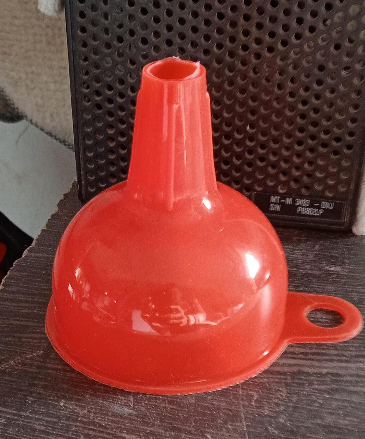 red colored funnel