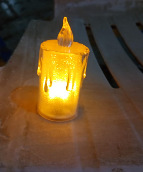 Simple Candles for Home Decoration, Crystal Candle Lights, Diwali