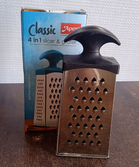 Apex Classic 4-in-1 Stainless Steel Grater & Slicer with Handle