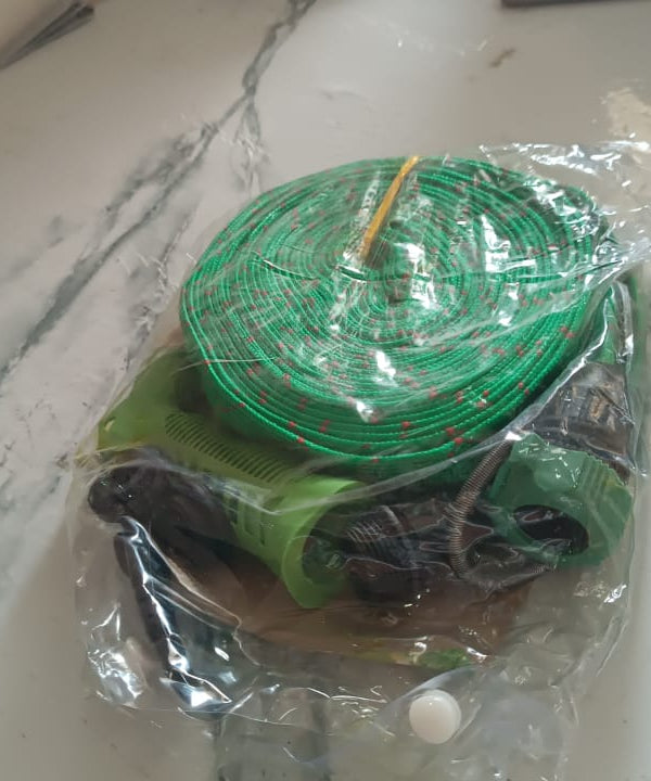 Approx 10 Meter Flexible Garden Water Pipe with High-Pressure Spray Nozzle