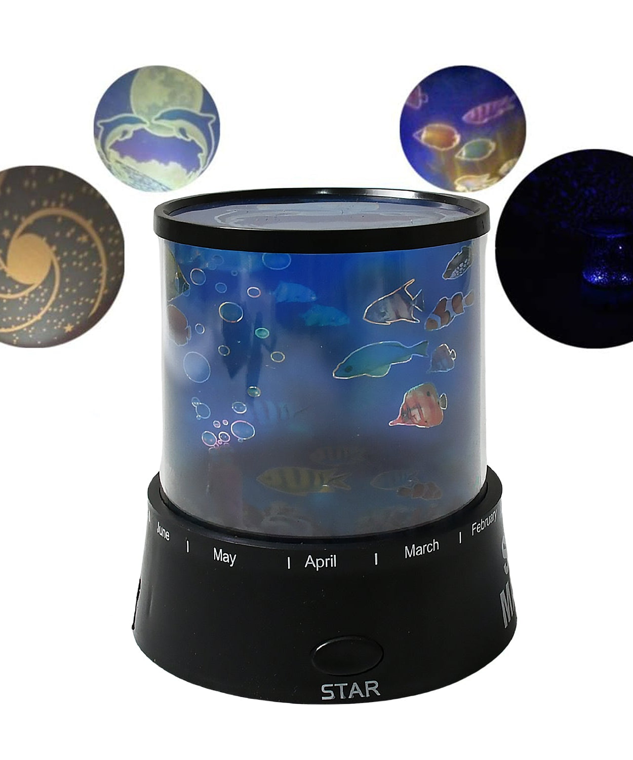 LED Projector Night Light – 3 Battery Lamps, Rotating with Music, Perfect for Kids & Home Decor (1 Pc, Battery Not Included)
