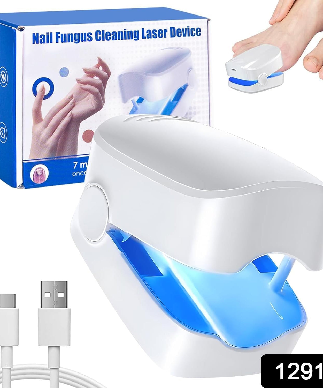 Rechargeable Nail Fungus Laser – Anti-Fungal Device for Toenails, Hands & Feet (Home Use)