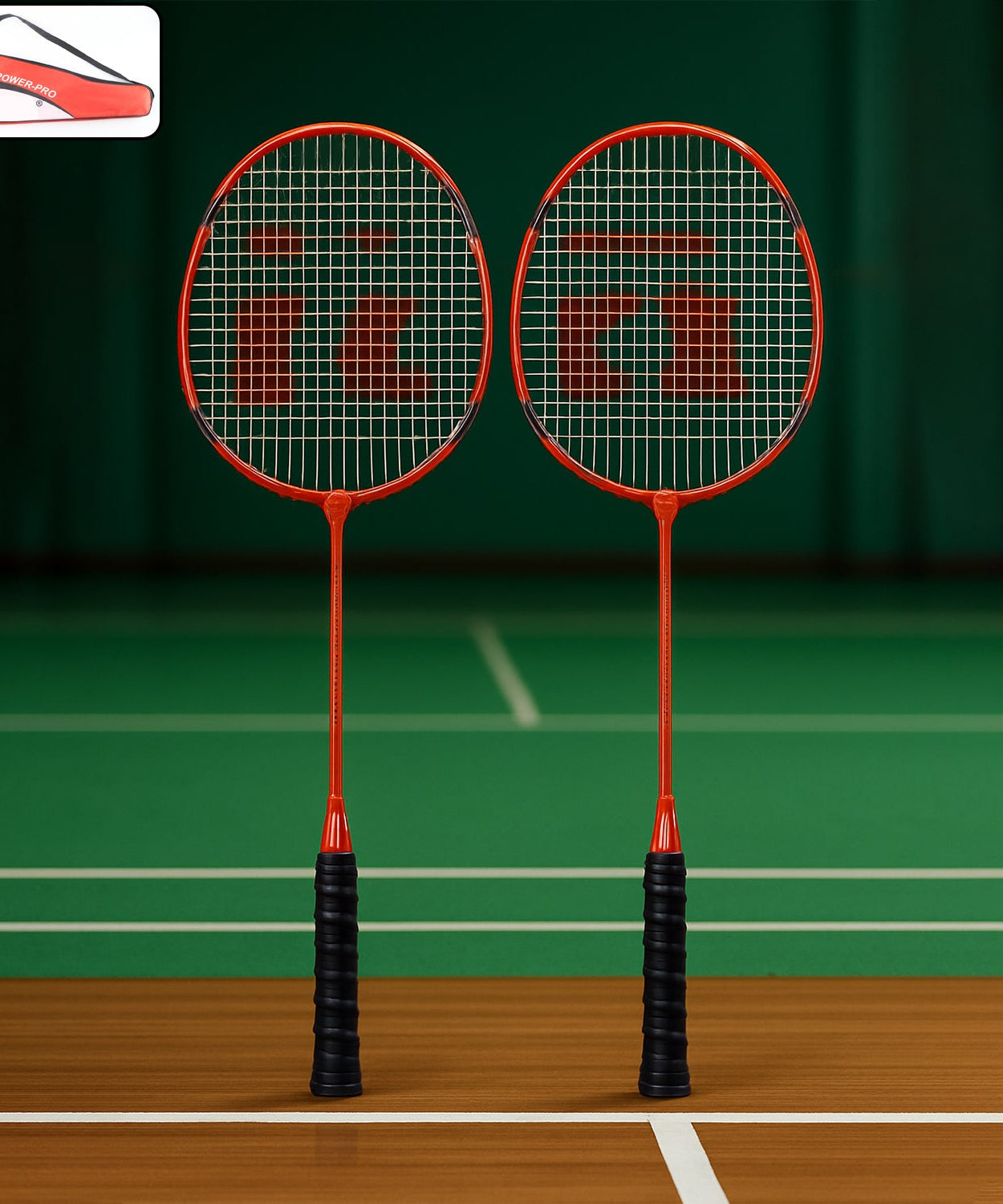 2 Pc Lightweight Kids Badminton Racket Set with Carry Bag