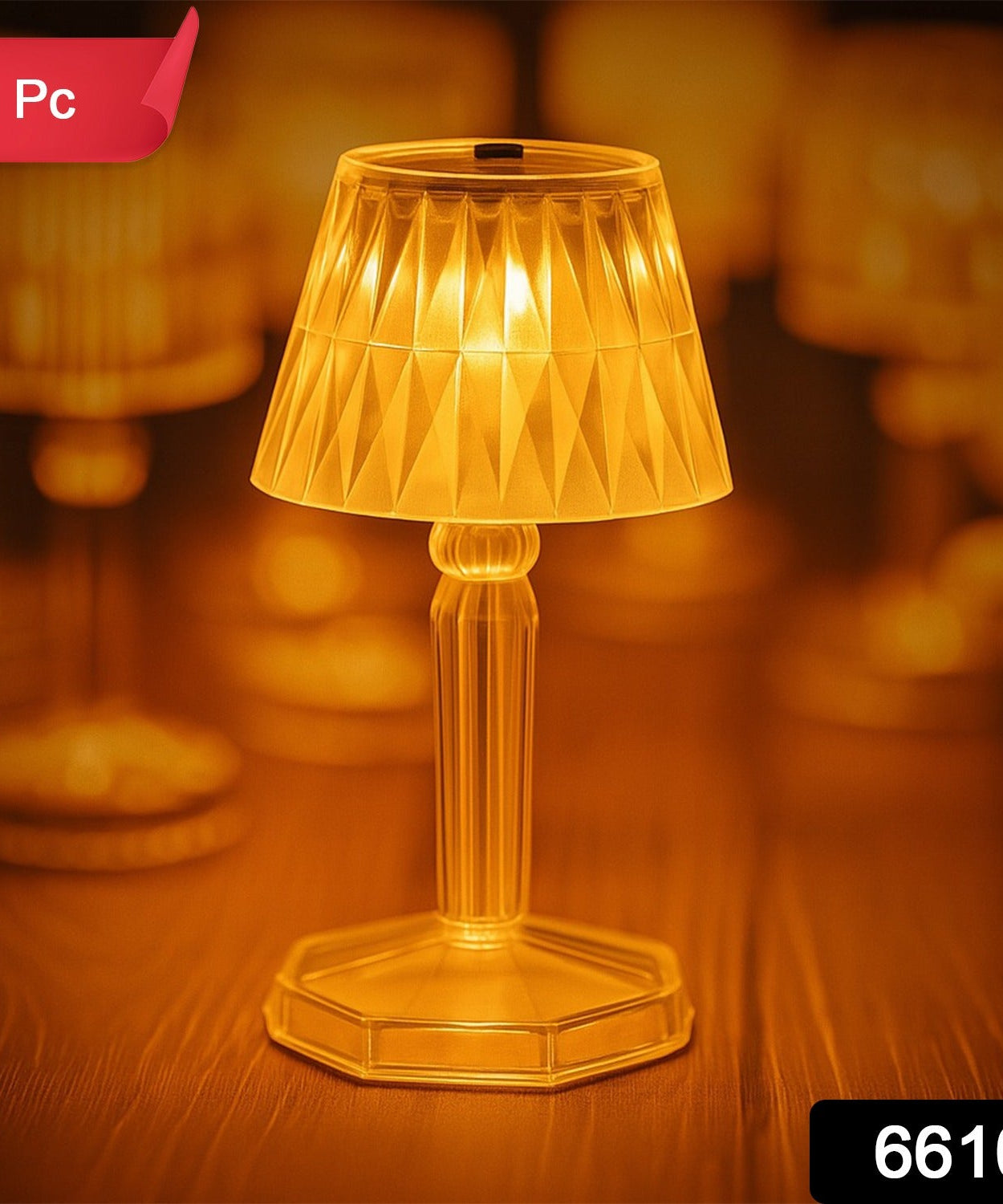 2in1 Transparent Mini Crystal Table Lamp with Reflection Light