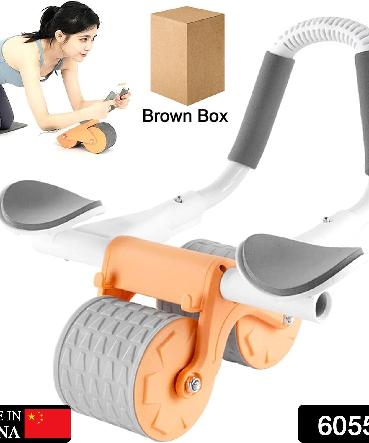 Abdominal wheel with knee mat for exercise