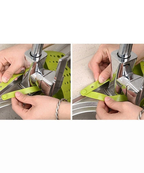 Versatile faucet sink caddy for drainage and storage, perfect for kitchens and bathrooms.