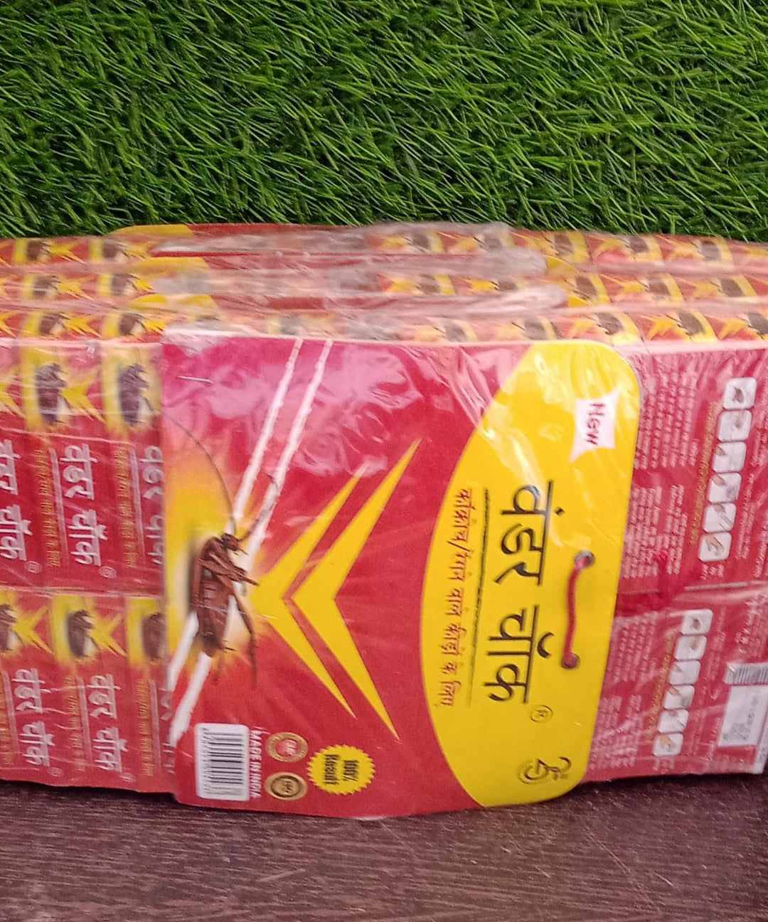 Cockroach killer chalk sticks in a box.