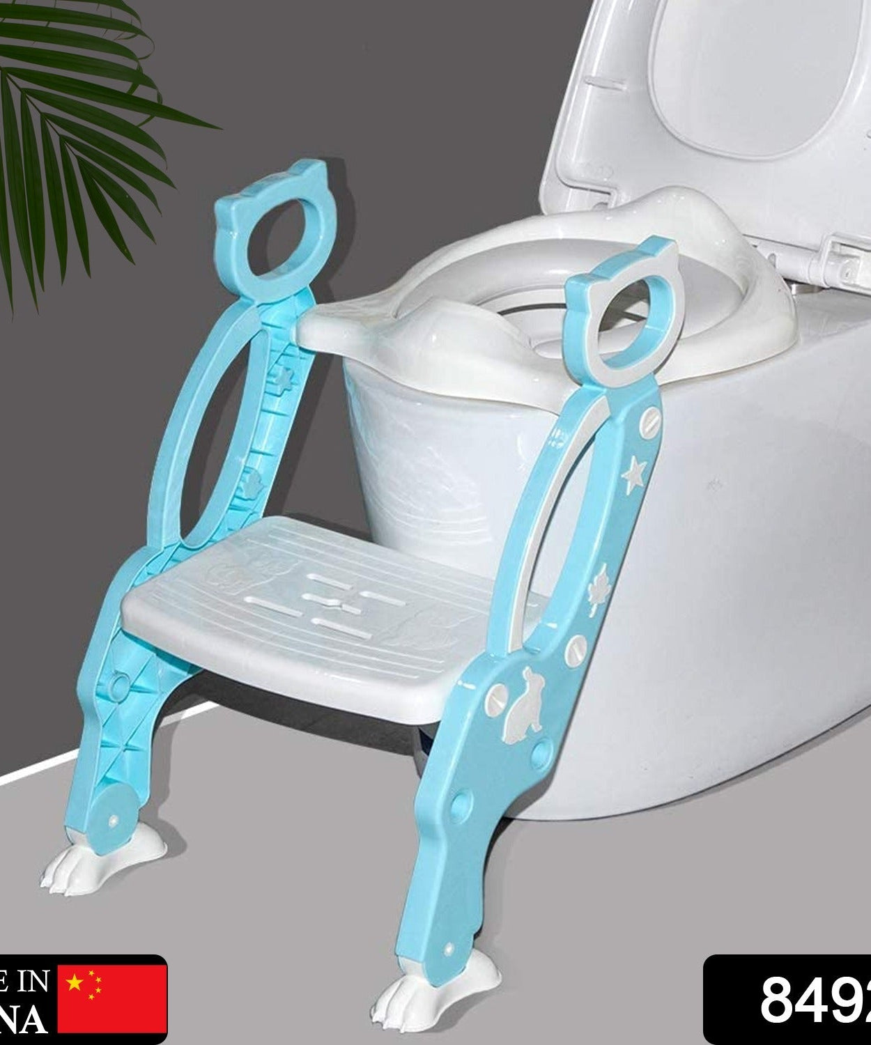 2-in-1 potty seat with attached step stool for easy use