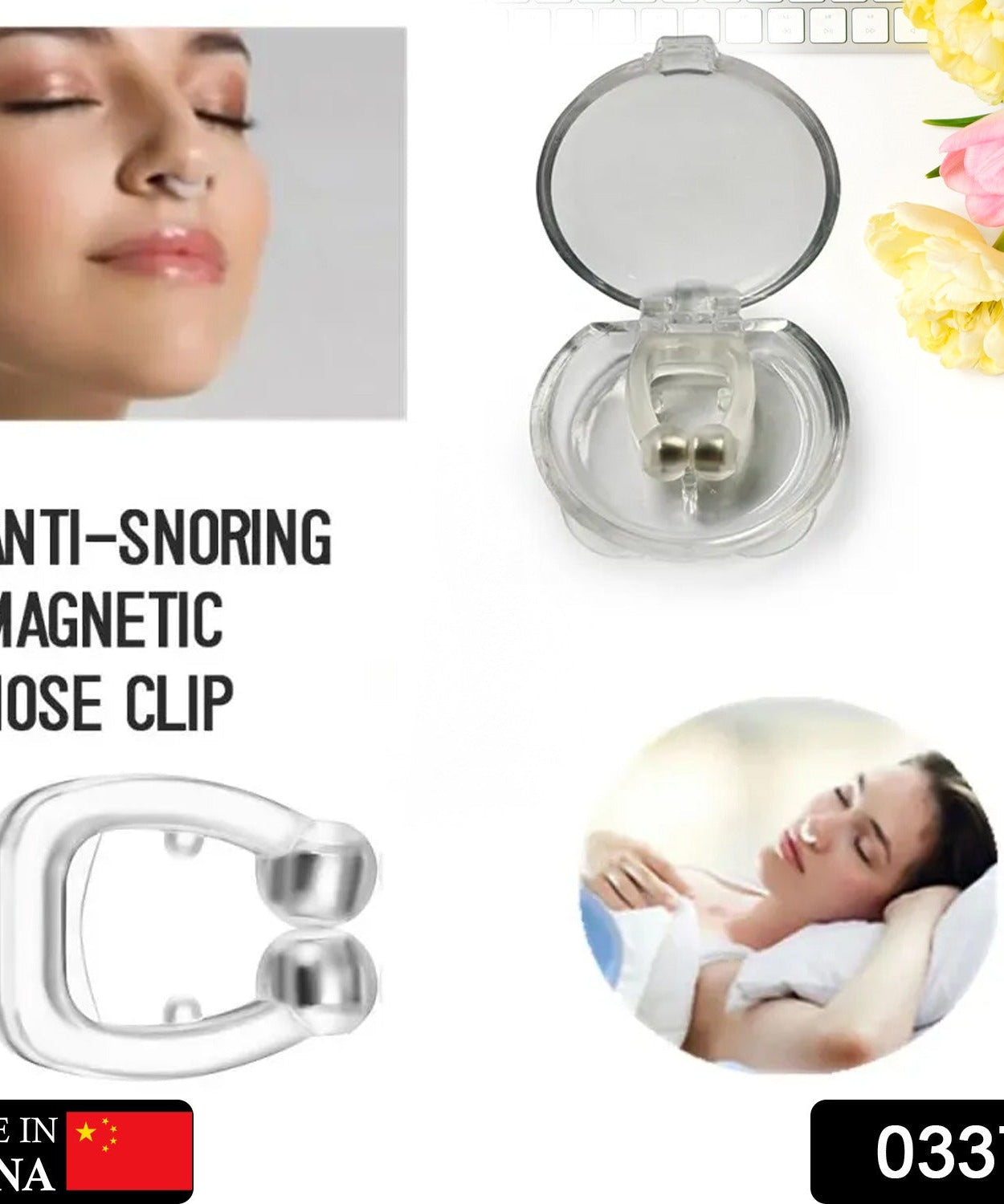 Anti Snore device for men and woman Silicone Magnetic Nose Clip For heavy Snoring sleeper, Snore Stopper, Anti Snoring Device (1 Pc)