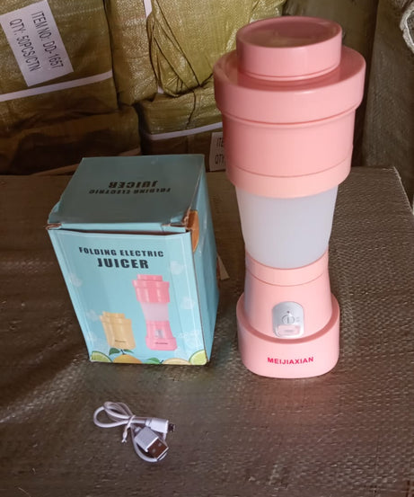 Foldable Electric Juicer, Portable Blender Stainless Steel 6 Blades (500 ML)