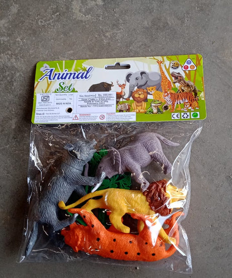 TTG Small Wild Animal Toy Set for Kids (Pack of 4 Animals)