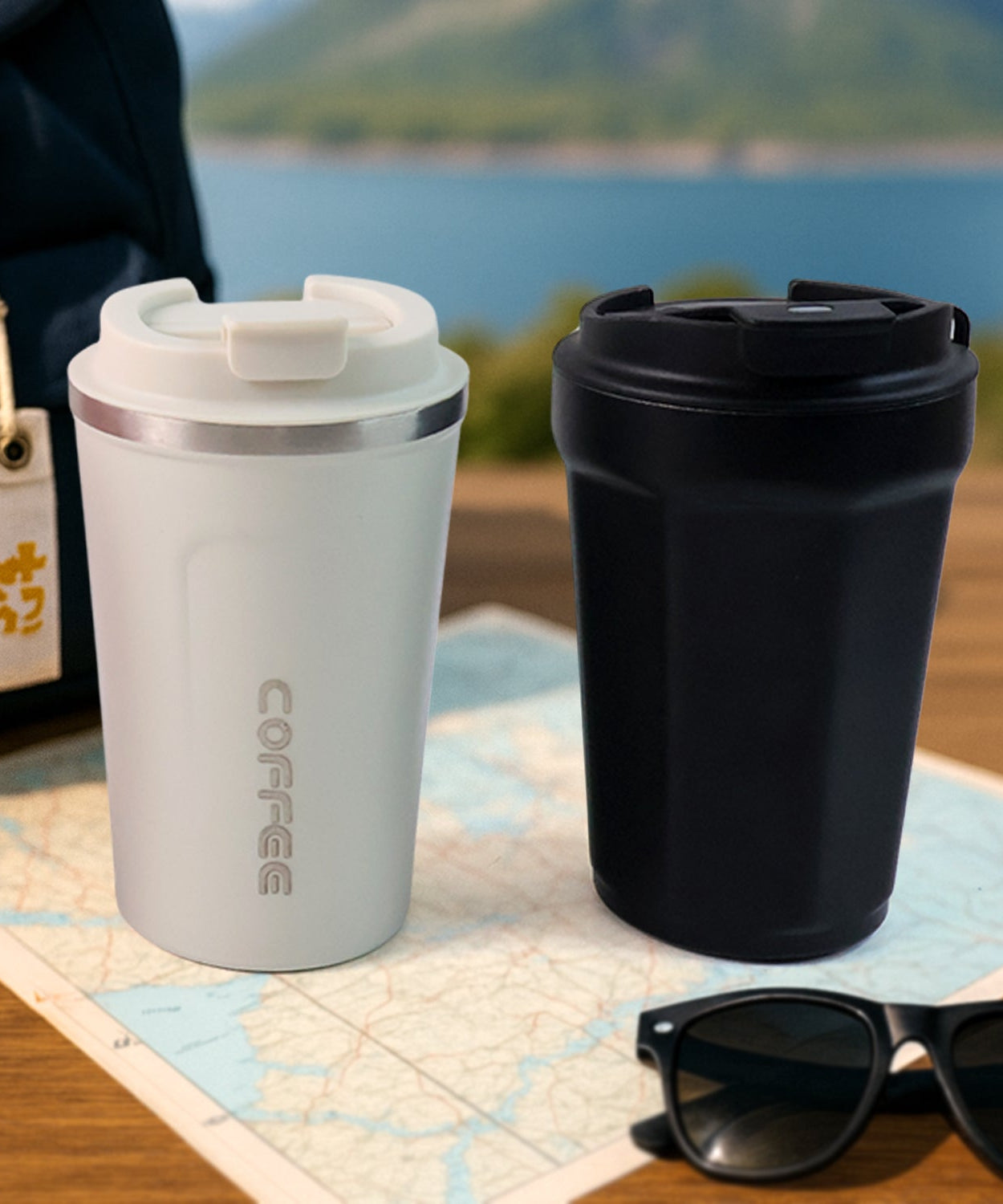 Stainless Steel Coffee Travel bottle with Lid 450 ML Approx (1 Pc)