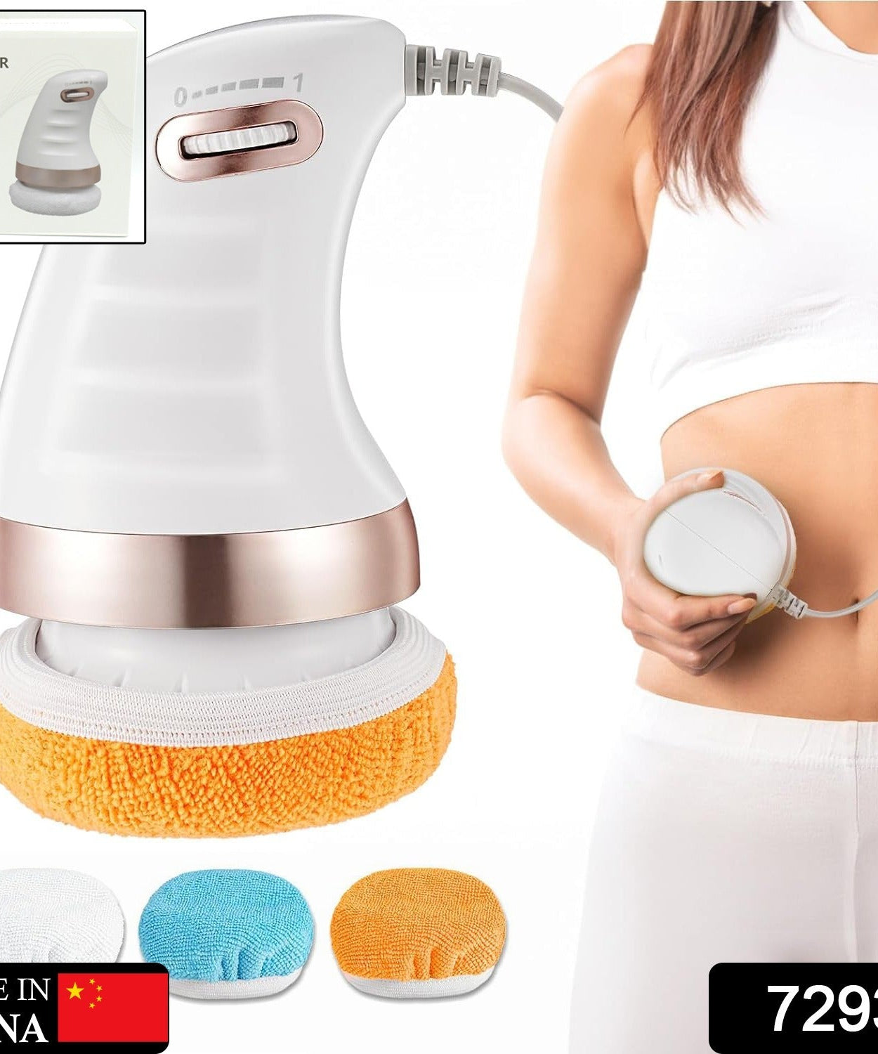 Body Sculpting Massager with 3 Pads, Adjustable Speed, Handheld Electric Massager for Full Body (1 Pc)