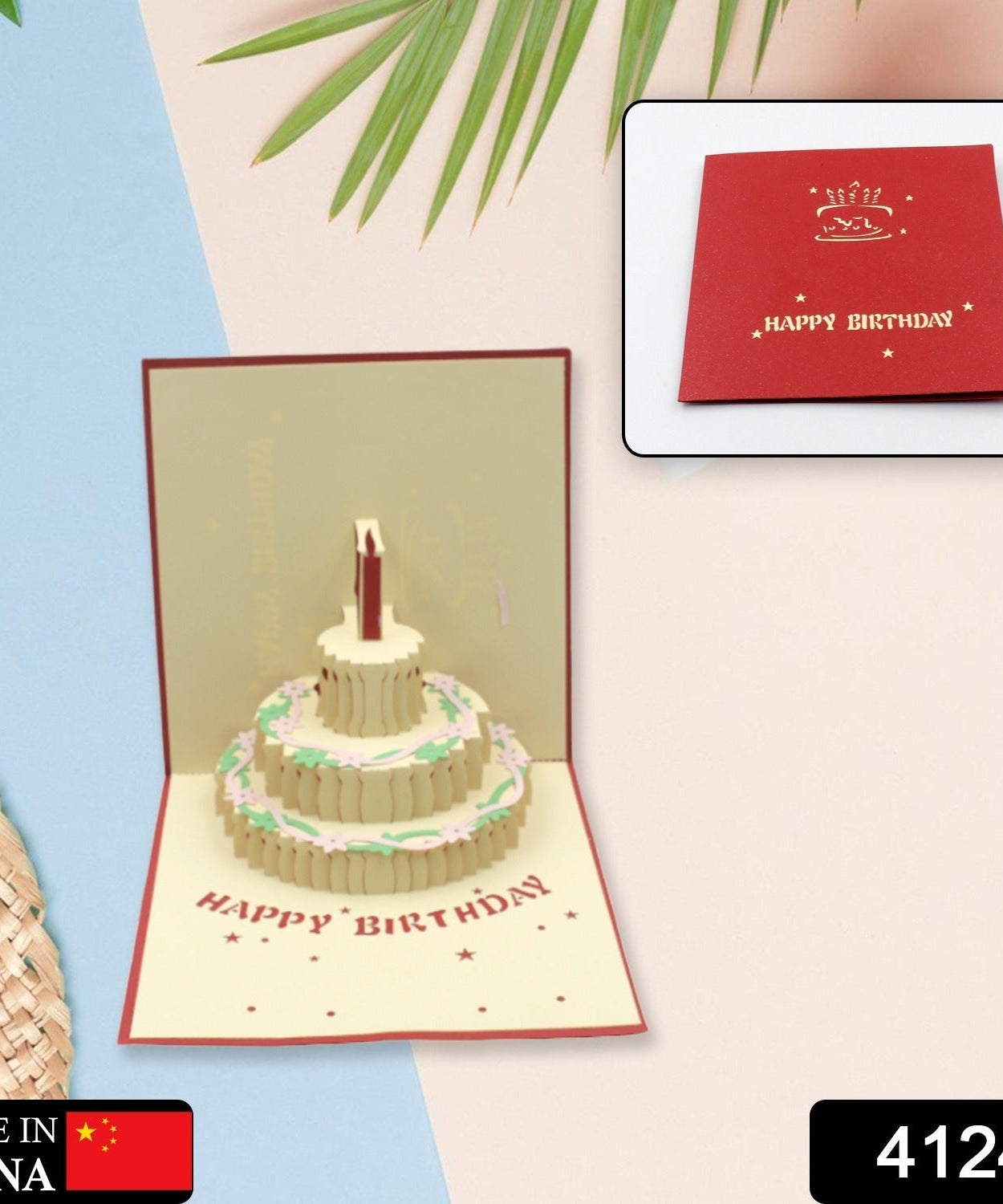 3D Paper Wish Card High Quality Paper Card All Design Card Good Wishing Card  (Birthday , Valentine , love , Christmas Card) (1Pc )