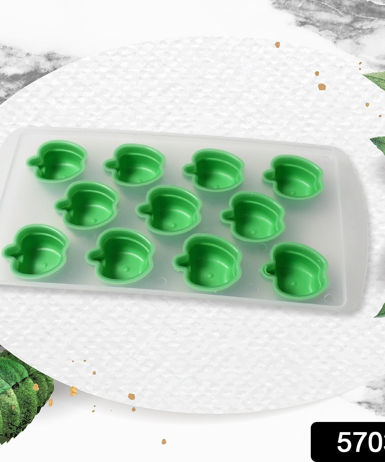 Silicone Mold Ice Cube Tray Creative Sweet Multi Type Ice Tray , Ice Cube Trays Multi Fruit Shape Ice Tray (1 Pc)