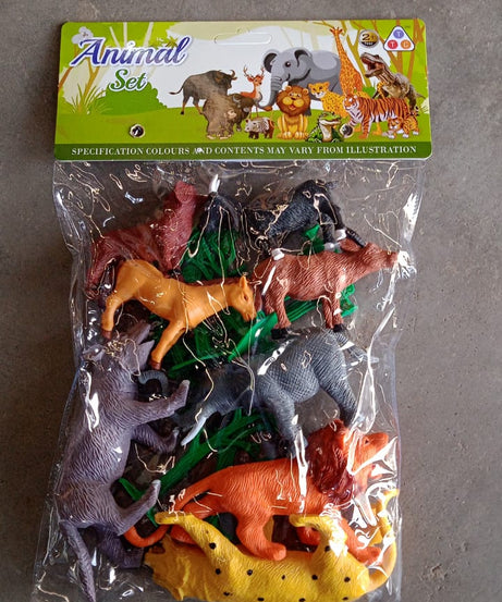 Animal Kingdom Plastic Toy Set for Kids (14 PC)