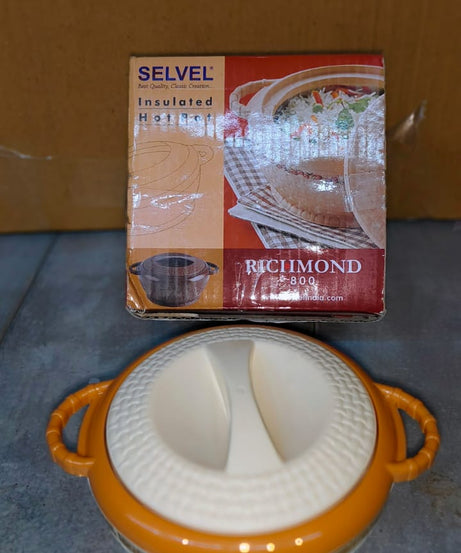 Insulated Hot Pot With Inner Stainless Steel Serving Casserole with Lid (800 ML Approx)
