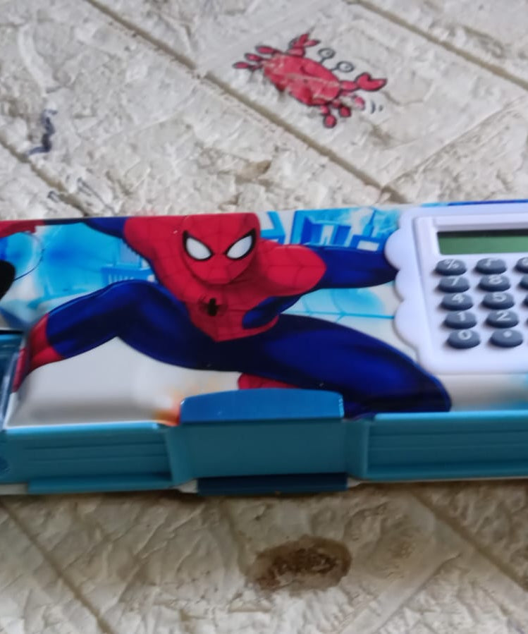 Cartoon Multi-functional Geometry Box with Calculator & Double Sharpener