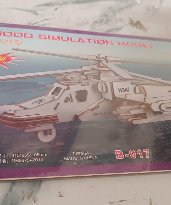 3D Wooden Aircraft Puzzle DIY Assembly Kit (Mix Design – 1 Set)