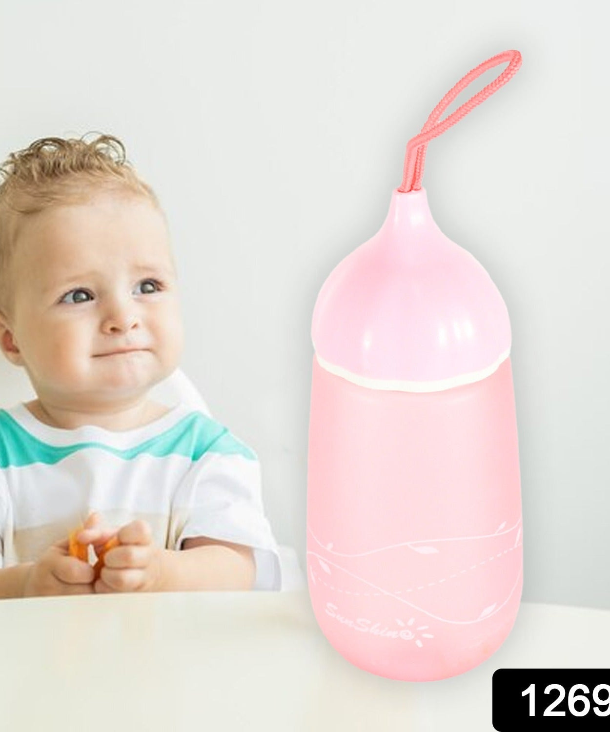 Unique Shape Premium Plastic water bottle With Dori Easy to Carry leakproof BPA-free, water Plastic water bottle for children, Home, School (1 Pc / 550 ML)