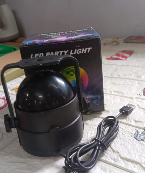 LED disco light with rotating colors, ideal for home and events