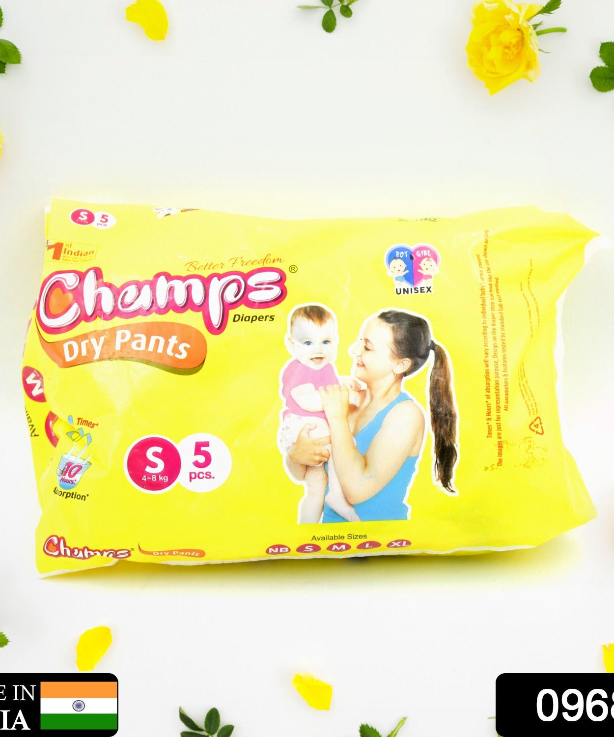 Leakproof small diaper pants in a 5-pack, perfect for travel and outdoor activities.