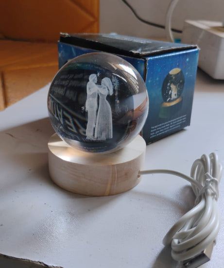 3D Crystal Ball lamps With Base (1 Pc)
