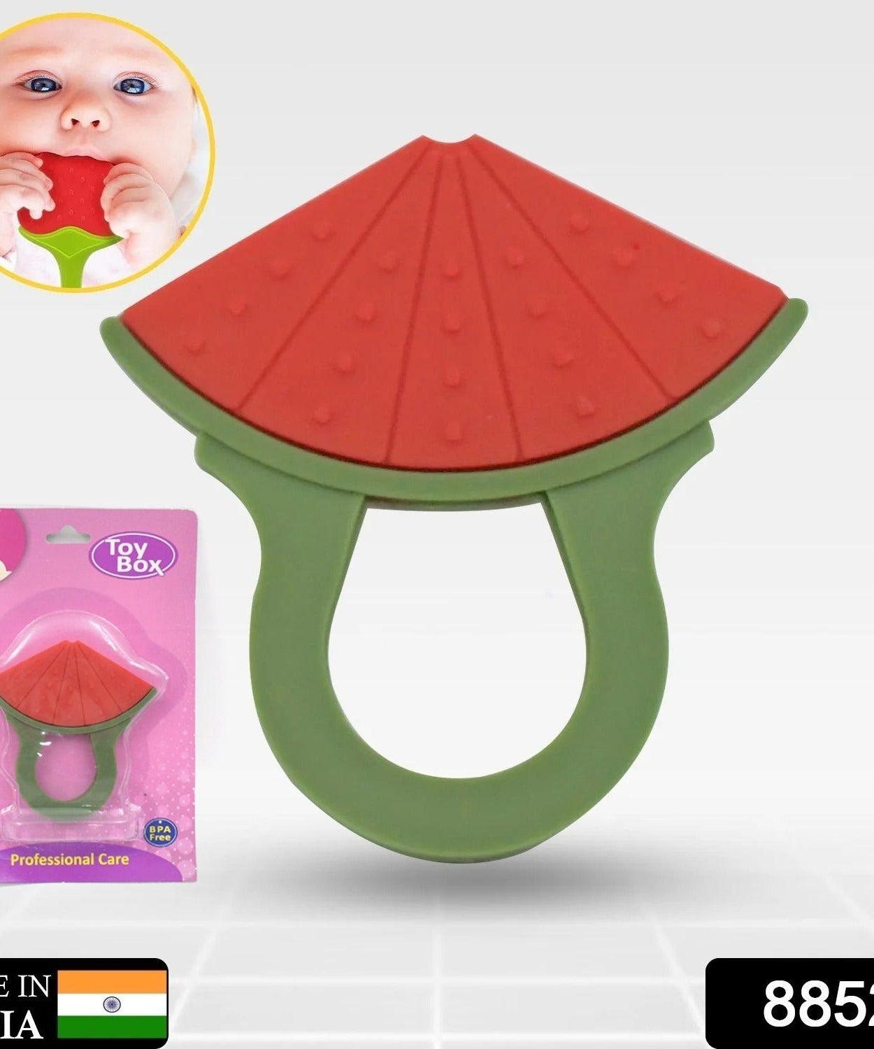 Non-toxic silicone teether for 3+ months babies