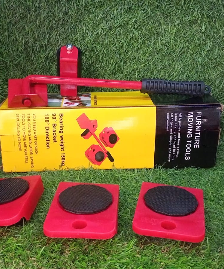 Detailed view of the furniture lifter's components.