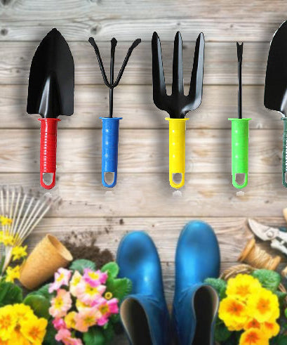 Variety of hand tools for garden maintenance
