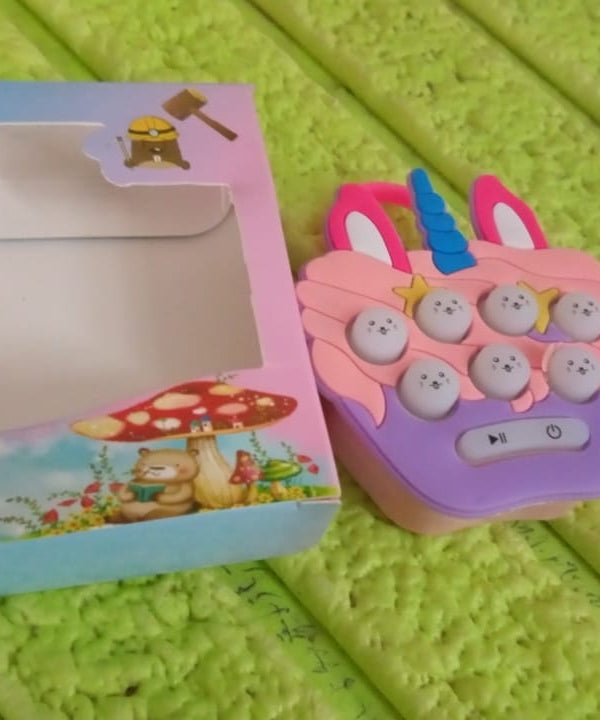 Mini Push Bubbles Game with Keychain & Music Game (1 Pc)