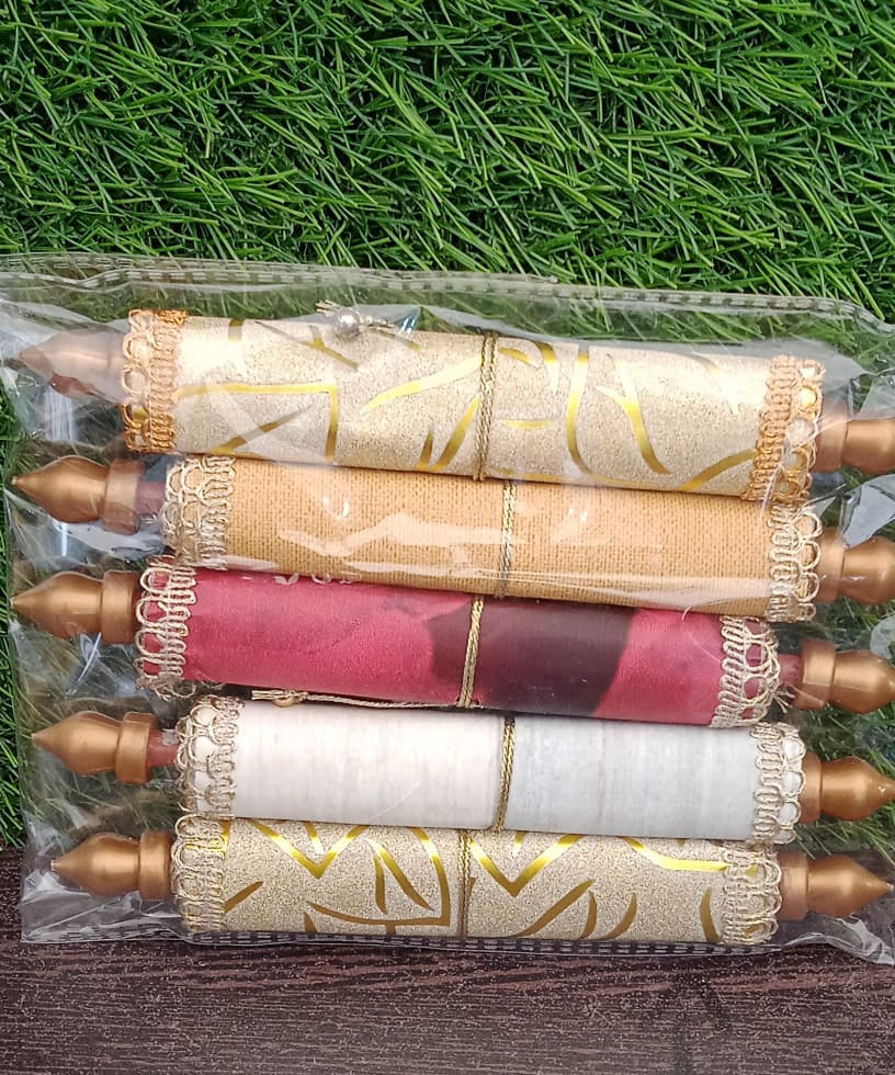 Money Gift Envelopes Lifafa - Multi Color Pack of 5 Premium Designer Envelopes, Colorful Writing Message Scroll, Sandesha Card, Style Shagun Envelope Sagan Gift Envelopes for Weddings, Birthdays, Baby Shower, Anniversary