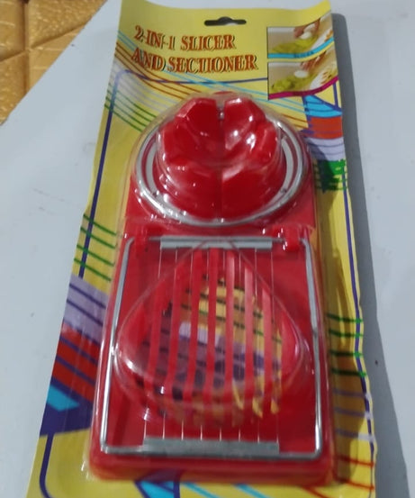 2 In 1 Egg Slicer, Egg Cutter For Hard Boiled Eggs (1 Pc)