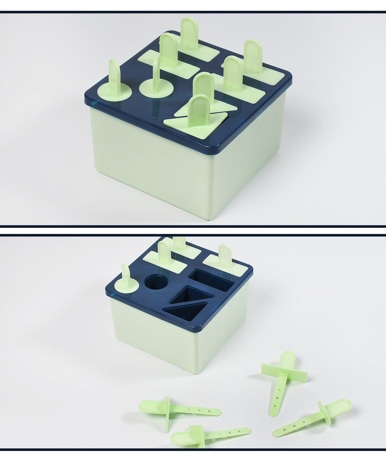 Ice cream mold set with multiple kulfi compartments