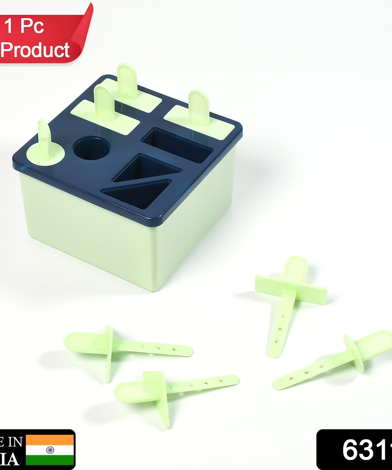Kulfi mold with sicle sticks and compartments