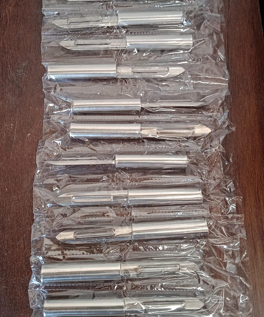 Stainless Steel Peeler Set – Multi-Purpose Handle for Peeling & Shredding (12 Pcs Set)