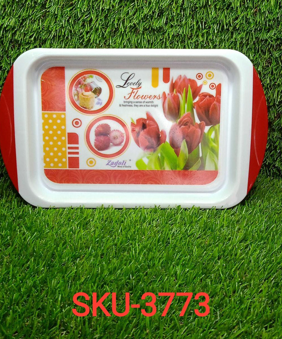 Handy small plastic tray for kitchen tasks and general use.