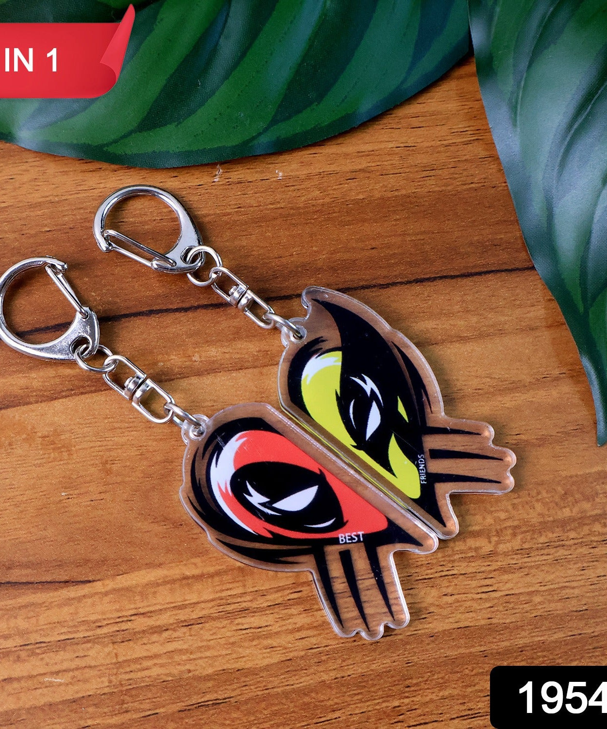 Heart Split Best Friend Keychain