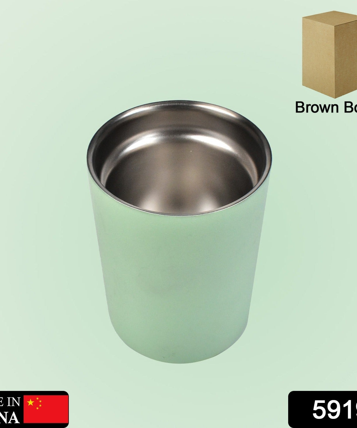 Vacuum-sealed stainless steel mug