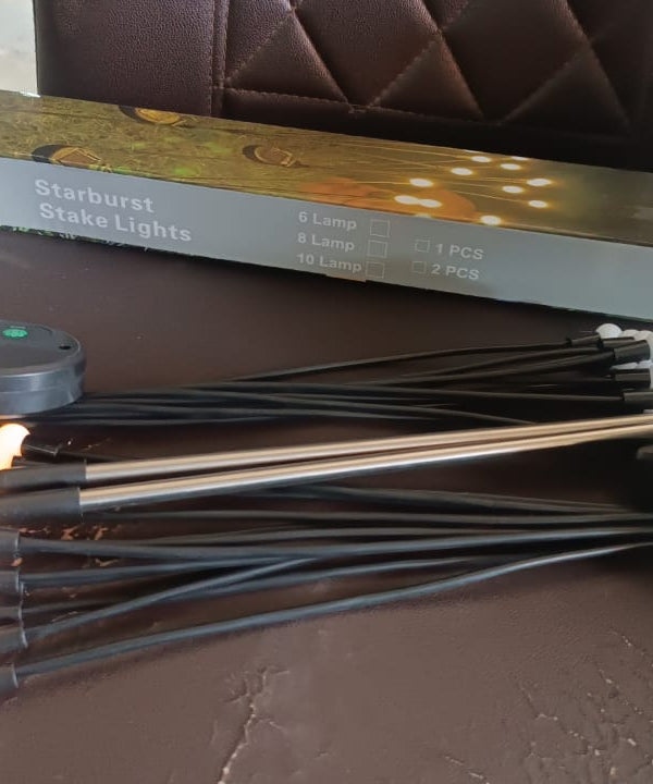 Solar-Powered Firefly Garden Decorative LED Light Set (2 Pc)